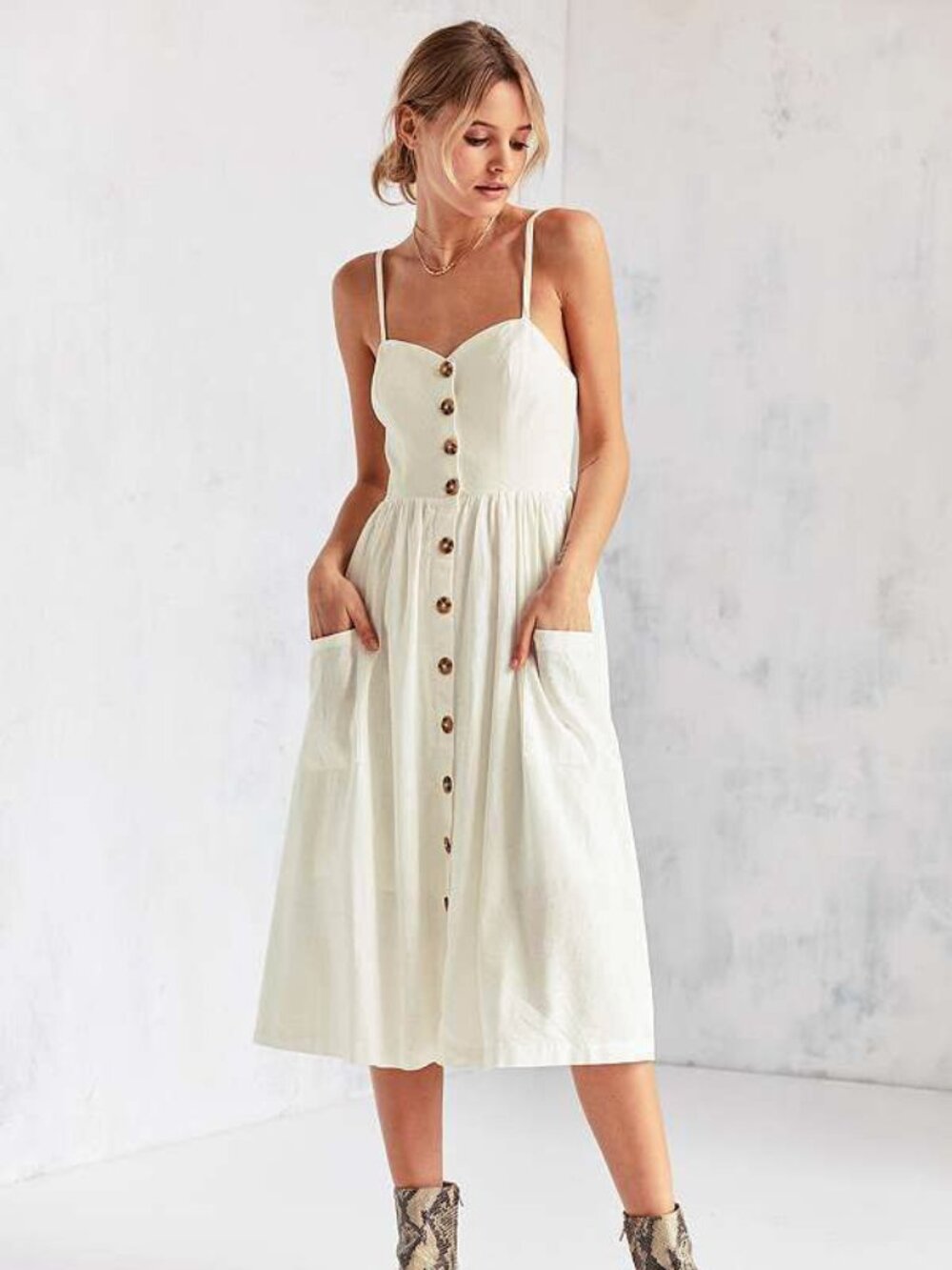 Cooperative Linen Midi Dress